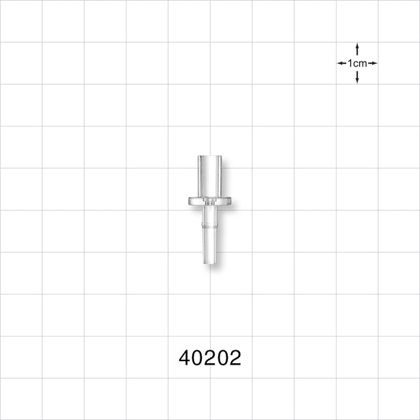 Male Slip NRFit™ Connector, Clear - 0.138 inch ID (3.5 mm) - 40202