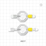 Hydrophilic Filter, NRFit™ Female Inlet, NRFit™ Male Outlet, Non-Vented Caps - 0.2 micron - 40217