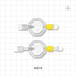 Hydrophilic Filter, NRFit™ Female Inlet, NRFit™ Male Outlet, Non-Vented Caps - 0.2 Micron - 40219