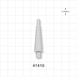 Straight Connector, Tubing Port, Stepped, Male Luer Slip, Natural - 0.161 inch ID/0.256 inch OD x 0.24 inch - 0.417 inch OD (4.1 mm/6.5 mm x 6.1 mm - 10.6 mm) - 41410