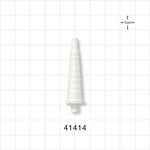 Stepped Connector, White - 0.174 inch - 0.378 inch OD (4.42 mm - 9.6 mm); Male Luer Slip, 0.15 inch ID (3.8 mm) - 41414