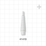 Straight Connector, Tubing Port, Stepped, Male Luer Slip, Natural - 0.209 inch ID/0.354 inch OD x 0.24 inch - 0.406 inch OD (5.3 mm/9 mm x 6.1 mm - 10.3 mm) - 41419