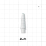 Straight Connector, Tubing Port, Stepped, Natural - 0.256 inch ID/0.354 inch OD x 0.24 inch - 0.406 inch OD (6.5 mm/9 mm x 6.1 mm - 10.3 mm) - 41420