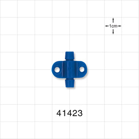 Fixing Wing, Blue - 7 FR Thru Hole (0.091 inch; 2.3 mm) - 41423