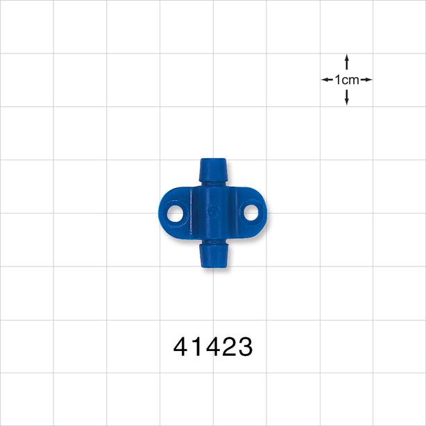 Fixing Wing, Blue - 7 FR Thru Hole (0.091 inch; 2.3 mm) - 41423