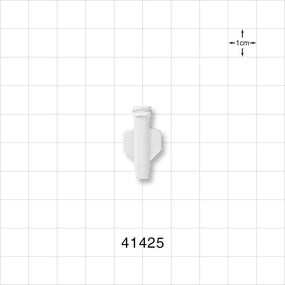 Female Luer Lock, Tubing Port, White - 4 FR (0.053 inch, 1.35 mm) - 41425
