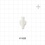 Female Luer Lock, Tubing Port, White - 8 FR (0.106 inch, 2.69 mm) - 41428
