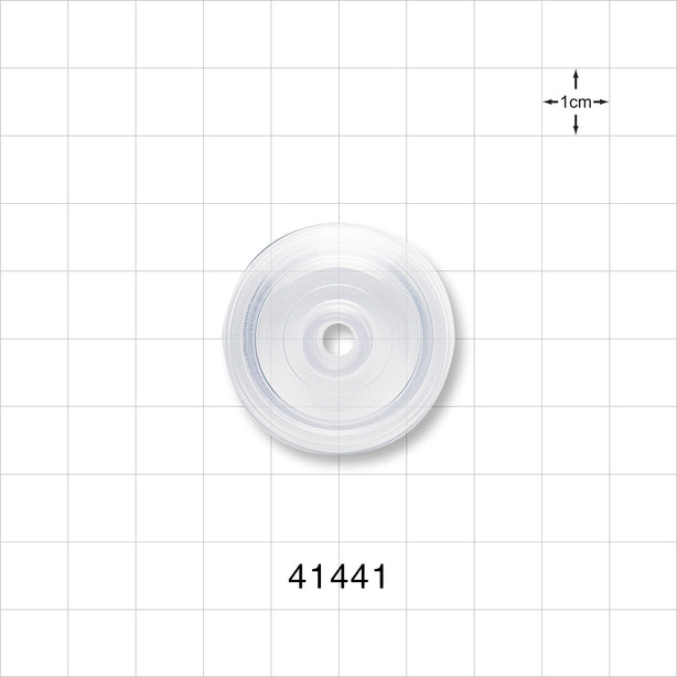 Drip Chamber Cover, One Port - Fits 1.18 inch Diameter Chamber (30 mm); Port 0.26 inch - 0.244 inch ID (6.6 mm - 6.2 mm) - 41441