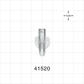 Female Luer Lock, Tubing Port, Clear - 6 FR (0.079 inches, 2.01 mm) - 41520
