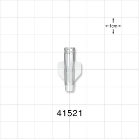 Female Luer Lock, Tubing Port, Clear - 8 FR (0.106 inch, 2.69 mm) - 41521