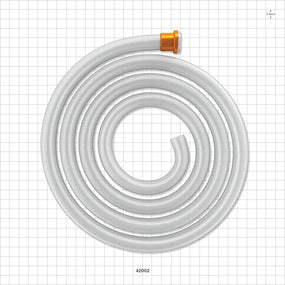 Molded Sanitary Flange Component, Liveo™ Pharma-50 Tubing - 0.5 inch/0.75 inch Mini; 50A Durometer; 3/8 inch ID x 5/8 inch OD (0.375 inch x 0.625 inch, 9.53 mm x 15.88 mm) x 72 inch length (1829 mm) - 42002