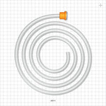 Molded Sanitary Flange Component, C-Flex 374 Tubing - 0.5 inch/0.75 inch Mini; 50A Durometer; 1/4 inch ID x 3/8 inch OD (0.25 inch x 0.375 inch, 6.35 mm x 9.53 mm) x 72 inch length (1829 mm) - 42011