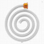 Molded Sanitary Flange Component, C-Flex 374 Tubing - 1 inch/1.5 inch Standard; 50A Durometer; 1/2 inch ID x 3/4 inch OD (0.5 inch x 0.75 inch, 12.7 mm x 19.05 mm) x 72 inch length (1829 mm) - 42014