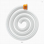 Molded Sanitary Flange Component, C-Flex 374 Tubing - 1 inch/1.5 inch Standard; 50A Durometer; 3/4 inch ID x 1 inch OD (0.75 inch x 1 inch, 19.05 mm x 25.4 mm) x 72 inch length (1829 mm) - 42015