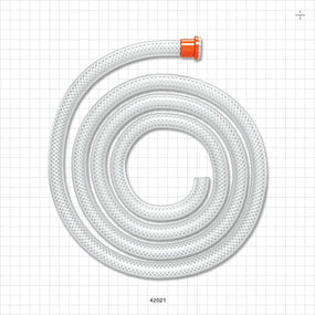 Molded Sanitary Flange Component, AdvantaSil™ APSH Braid-Reinforced Silicone Tubing - 0.5 inch/0.75 inch Mini; 50A Durometer; 3/8 inch ID x 5/8 inch OD (0.375 inch x 0.625 inch, 9.53 mm x 15.88 mm) x 72 inch length (1829 mm) - 42021