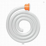 Molded Sanitary Flange Component, AdvantaSil™ APSH Braid-Reinforced Silicone Tubing - 1 inch/1.5 inch Standard; 50A Durometer; 1/2 inch ID x 3/4 inch OD (0.5 inch x 0.75 inch, 12.7 mm x 19.05 mm) x 72 inch length (1829 mm) - 42023