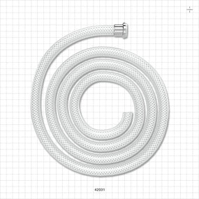 Molded Sanitary Flange Component, AdvantaSil™ APSH Braid-Reinforced Silicone Tubing - 0.5 inch/0.75 inch Mini; 50A Durometer; 3/8 inch ID x 5/8 inch OD (0.375 inch x 0.625 inch, 9.53 mm x 15.88 mm) x 72 inch length (1829 mm) - 42031