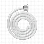 Molded Sanitary Flange Component, AdvantaSil™ APSH Braid-Reinforced Silicone Tubing - 1 inch/1.5 inch Standard; 50A Durometer; 3/8 inch ID x 5/8 inch OD (0.375 inch x 0.625 inch, 9.53 mm x 15.88 mm) x 72 inch length (1829 mm) - 42032
