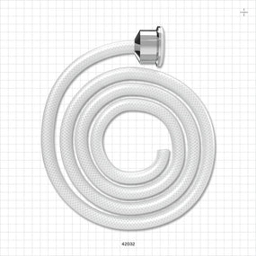Molded Sanitary Flange Component, AdvantaSil™ APSH Braid-Reinforced Silicone Tubing - 1 inch/1.5 inch Standard; 50A Durometer; 3/8 inch ID x 5/8 inch OD (0.375 inch x 0.625 inch, 9.53 mm x 15.88 mm) x 72 inch length (1829 mm) - 42032