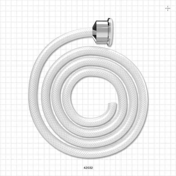 Molded Sanitary Flange Component, AdvantaSil™ APSH Braid-Reinforced Silicone Tubing - 1 inch/1.5 inch Standard; 50A Durometer; 3/8 inch ID x 5/8 inch OD (0.375 inch x 0.625 inch, 9.53 mm x 15.88 mm) x 72 inch length (1829 mm) - 42032