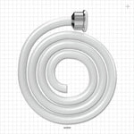Molded Sanitary Flange Component, AdvantaSil™ APSH Braid-Reinforced Silicone Tubing - 1 inch/1.5 inch Standard; 50A Durometer; 1/2 inch ID x 3/4 inch OD (0.5 inch x 0.75 inch, 12.7 mm x 19.05 mm) x 72 inch length (1829 mm) - 42033
