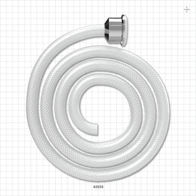 Molded Sanitary Flange Component, AdvantaSil™ APSH Braid-Reinforced Silicone Tubing - 1 inch/1.5 inch Standard; 50A Durometer; 1/2 inch ID x 3/4 inch OD (0.5 inch x 0.75 inch, 12.7 mm x 19.05 mm) x 72 inch length (1829 mm) - 42033