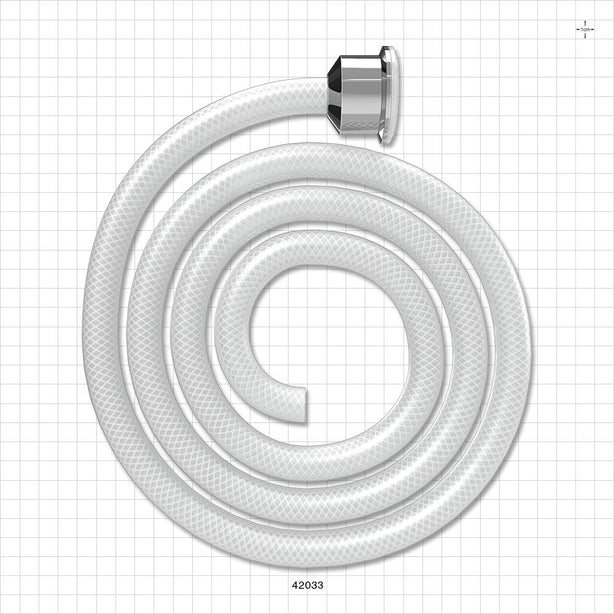 Molded Sanitary Flange Component, AdvantaSil™ APSH Braid-Reinforced Silicone Tubing - 1 inch/1.5 inch Standard; 50A Durometer; 1/2 inch ID x 3/4 inch OD (0.5 inch x 0.75 inch, 12.7 mm x 19.05 mm) x 72 inch length (1829 mm) - 42033