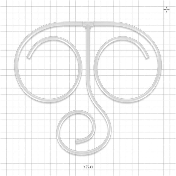 Molded T Component, Liveo™ Pharma-50 Tubing - All Sides: 50A Durometer; 1/8 inch ID x 1/4 inch OD (0.125 inch x 0.25 inch, 3.18 mm x 6.35 mm) x 18 inch length (457.2 mm) - 42041