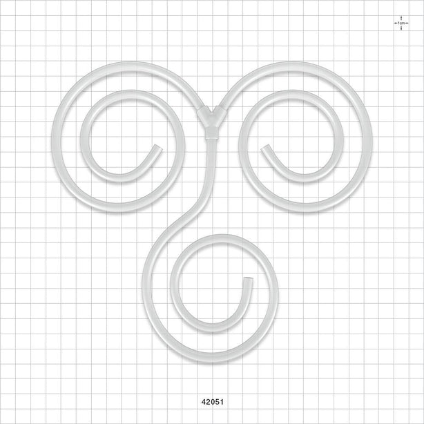 Molded Y Component, Liveo™ Pharma-50 Tubing - All Sides: 50A Durometer; 1/8 inch ID x 1/4 inch OD (0.125 inch x 0.25 inch, 3.18 mm x 6.35 mm) x 18 inch length (457.2 mm) - 42051