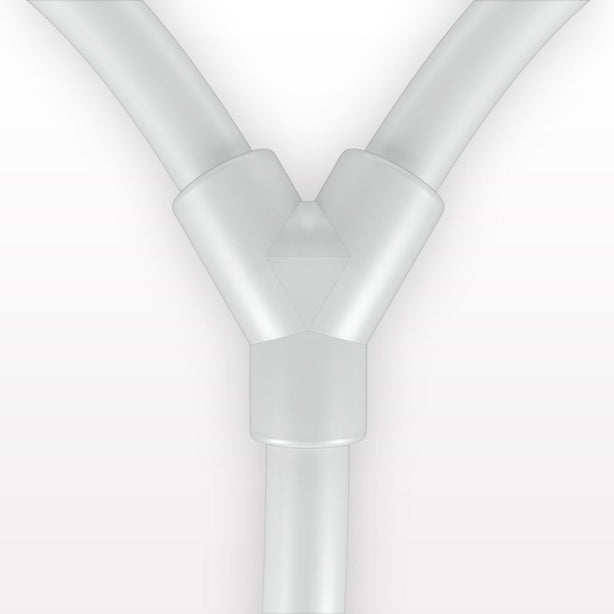 Molded Y Component, Liveo™ Pharma-50 Tubing - All Sides: 50A Durometer; 1/4 inch ID x 3/8 inch OD (0.25 inch x 0.375 inch, 6.35 mm x 9.53 mm) x 18 inch length (457.2 mm) - 42052