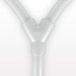 Molded Y Component, Liveo™ Pharma-50 Tubing - All Sides: 50A Durometer; 3/8 inch ID x 5/8 inch OD (0.375 inch x 0.625 inch, 9.53 mm x 15.88 mm) x 18 inch length (457.2 mm) - 42053