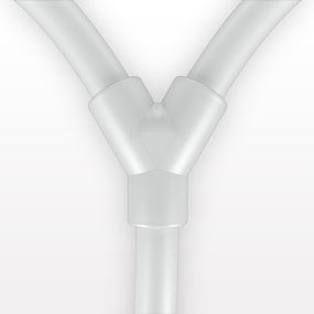 Molded Y Component, Liveo™ Pharma-50 Tubing - All Sides: 50A Durometer; 1/2 inch ID x 3/4 inch OD (0.5 inch x 0.75 inch, 12.7 mm x 19.05 mm) x 18 inch length (457.2 mm) - 42054