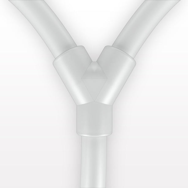 Molded Y Component, Liveo™ Pharma-50 Tubing - All Sides: 50A Durometer; 1/2 inch ID x 3/4 inch OD (0.5 inch x 0.75 inch, 12.7 mm x 19.05 mm) x 18 inch length (457.2 mm) - 42054