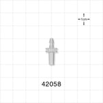 Male Luer Slip, Barbed, Clear - Fits 3/32 inch ID Tubing (0.094 inch, 2.38 mm) - 42058