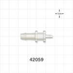 Straight Connector, Reducer, Barbed, Natural - Fits 1/4 inch x 1/8 inch ID Tubing (0.25 inch x 0.125 inch, 6.35 mm x 3.18 mm) - 42059