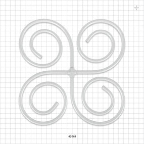 Molded Cross Component, Liveo™ Pharma-50 Tubing - All Sides: 50A Durometer; 1/8 inch ID x 1/4 inch OD (0.125 inch x 0.25 inch, 3.18 mm x 6.35 mm) x 18 inch length (457.2 mm) - 42061