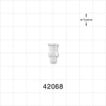Threaded Connector, Female Luer Lock, White - 10-32 Tapered Thread - 42068