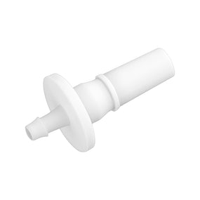 Male Luer Slip, Barbed, White - Fits 1/16 inch ID Tubing (0.063 inch, 1.59 mm) - 42071