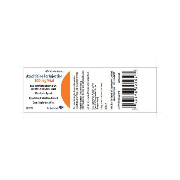 Dr. Reddys Labs Azacitidine SDV 43598-0305-62 1.0 Each-MDL-43598-305-62