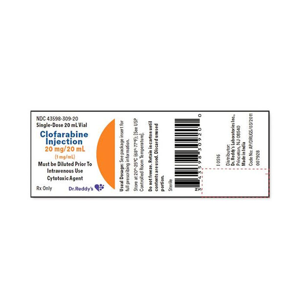 Clofarabine SDV - 43598-0309-20 - 1 Each - MDL-43598-309-20