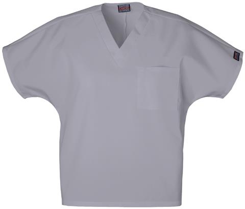Cherokee Unisex V-Neck Scrub Top, Gray, Size XL, Uniforms One Pocket - 724841279554 - 1 Each