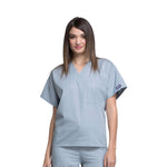 Cherokee Unisex V-Neck Scrub Top, Gray, Size XL, Uniforms One Pocket - 724841279554 - 1 Each