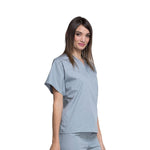 Cherokee Unisex V-Neck Scrub Top, Gray, Size XL, Uniforms One Pocket - 724841279554 - 1 Each