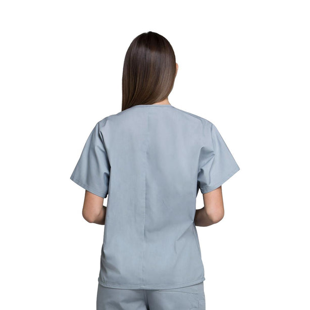 Cherokee Unisex V-Neck Scrub Top, Gray, Size XL, Uniforms One Pocket - 724841279554 - 1 Each
