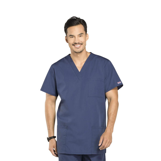 Cherokee Uniforms Cherokee Unisex 3-Pocket Scrub Tops 4876NAVWM - 1.0 Each