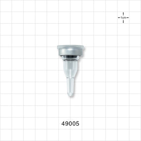 Injection Site Bag Port with Sterilization Ring and Cap - 0.208 inch - 0.244 inch OD (5.3 mm - 6.2 mm) - 49005