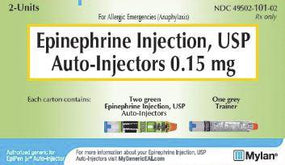 Mylan Epinephrine Auto-Injectors 49502-0101-02 - 2.0 Each
