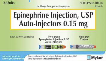 Mylan Epinephrine Auto-Injectors 49502-0101-02 - 2.0 Each