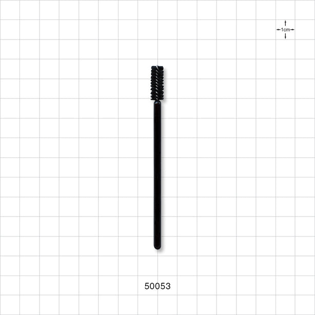 Short Head Mascara Wand with Black Handle, 3.66 inch - 3.66 inch (93 mm) - 50053