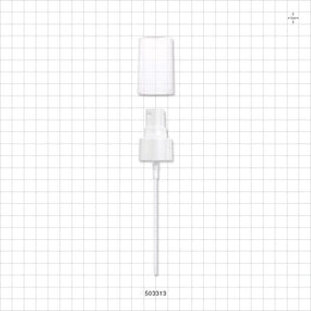 Fine Mist Sprayer with Smooth Neck, White and Overcap, Clear for 503311 -  - 503313